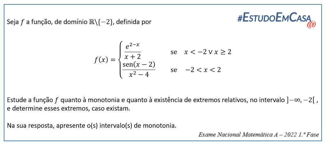 Prepara-te... Monotonia de uma função | #EstudoemCasa@